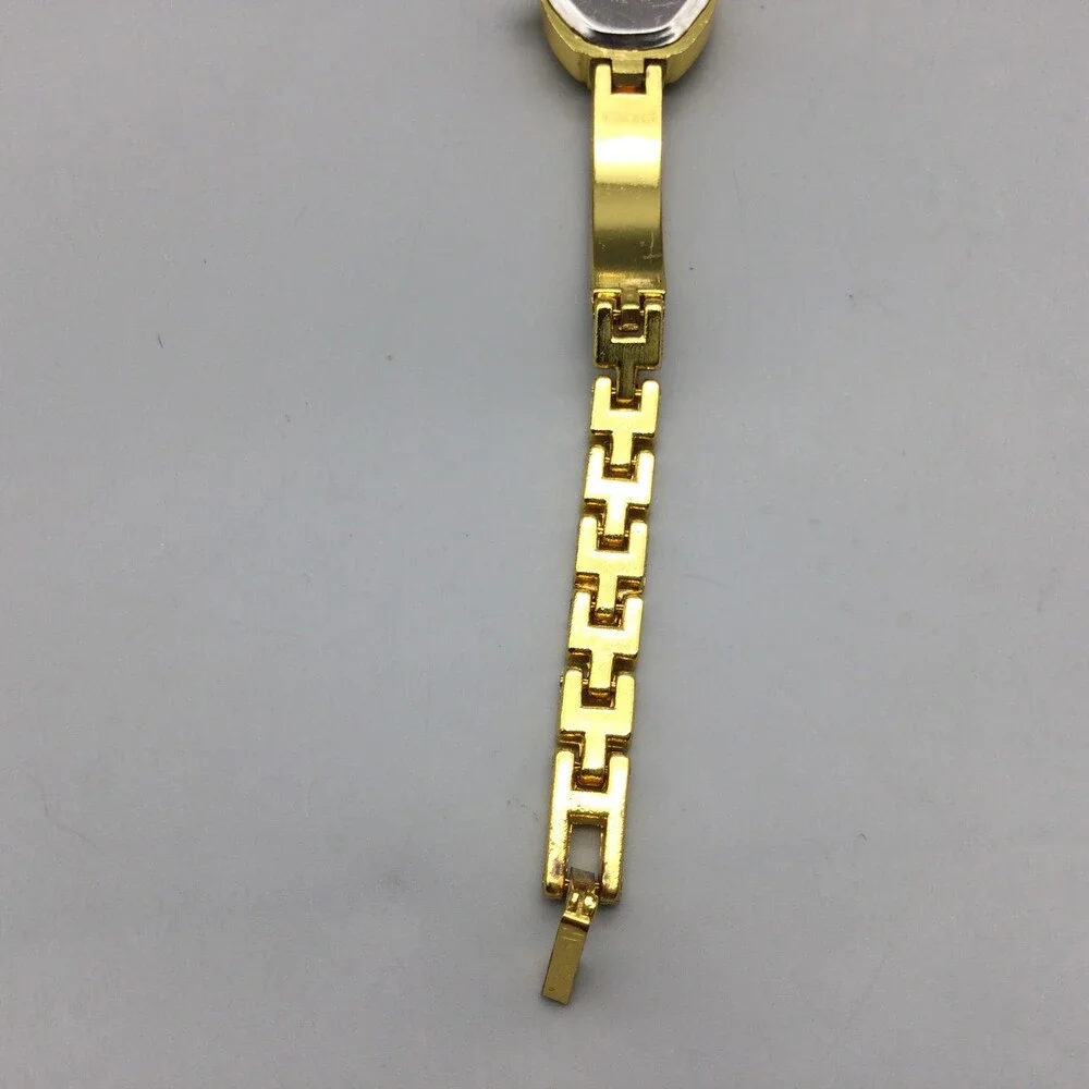 Manhattan Womens Watch 19mm MOP Dial Gold Tone Crystal Bracelet New Battery 7
